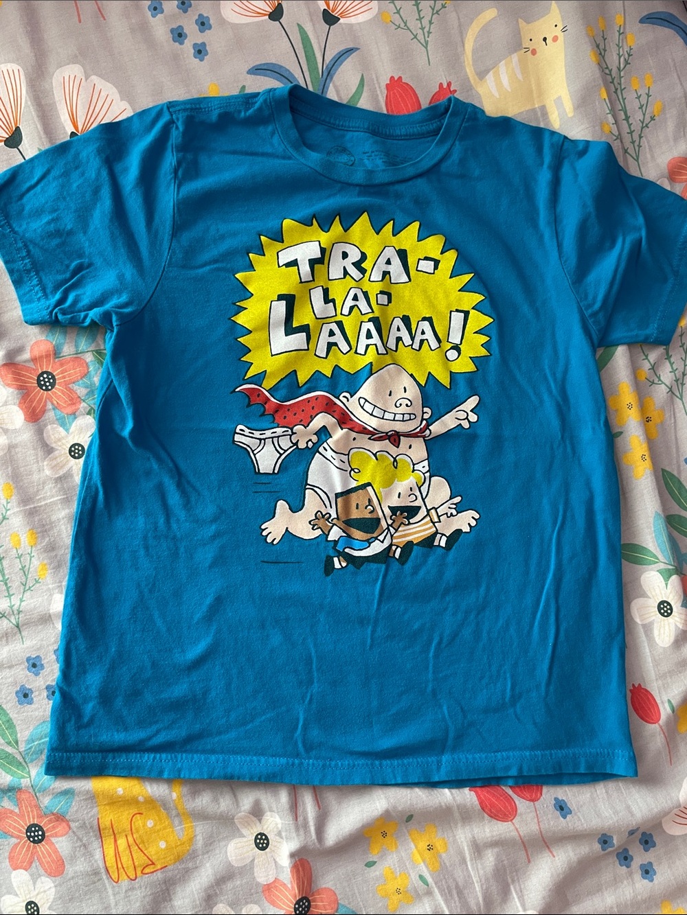 Out of Print Blue Captain Underpants 'Tra-La-Laaaa!' Kids Tee